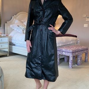 Full Length Vintage Leather Coat